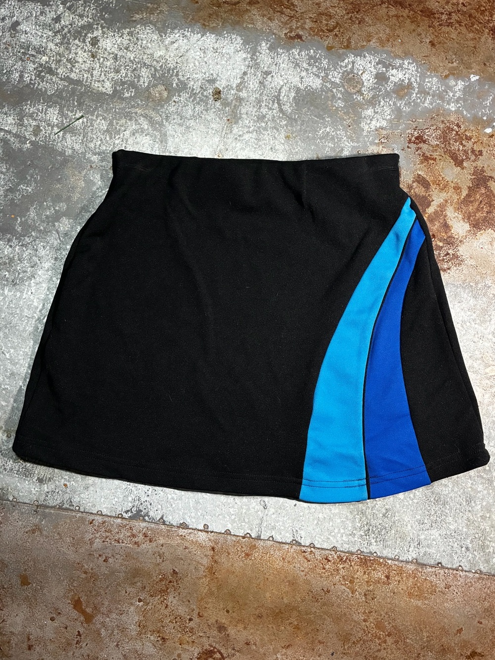 Vintage Express Tricot Y2K Black Mini Skirt